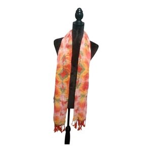 Vibrant Orange and Yellow Women's Scarf